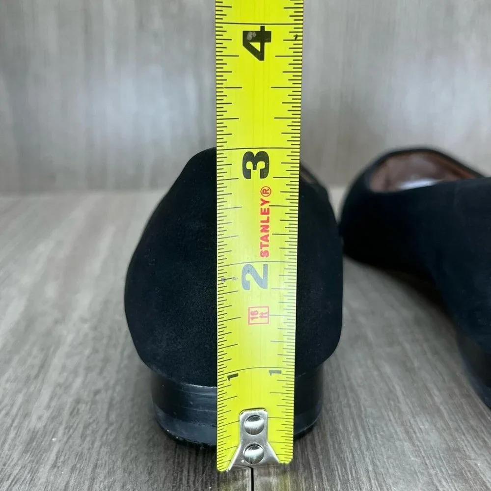 Caslon Shoes Womens Sz 7M Laurel Pointed Toe Water Resistant Flats Leather Black - Picture 12 of 12